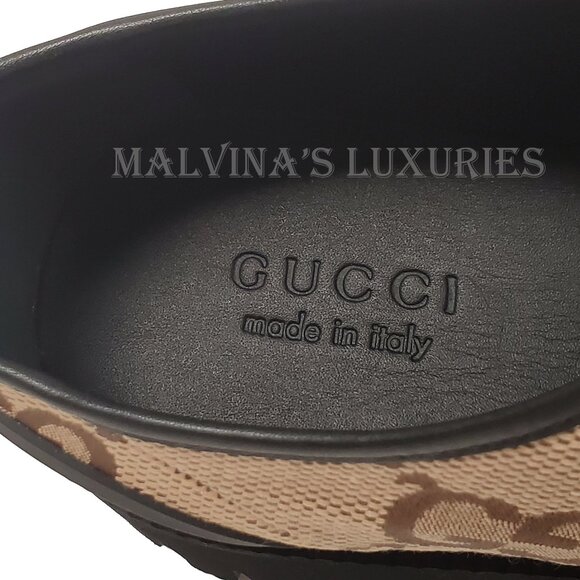 GUCCI SHOES MENS MAXI GG CANVAS LACE-UP LOAFERS w LUG SOLE - Picture 13 of 15
